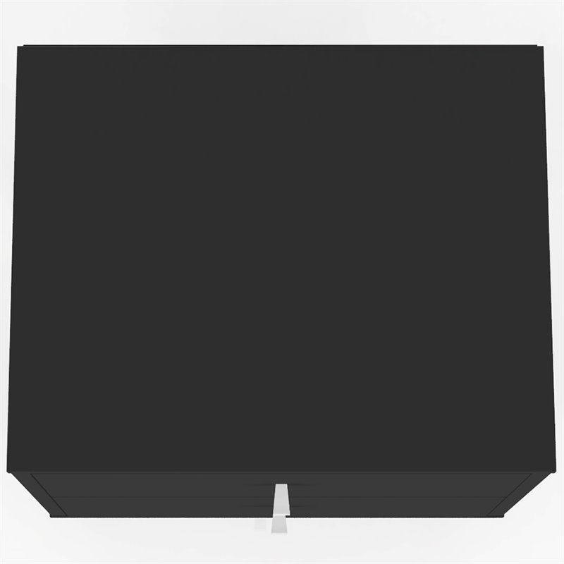 Pemberly Row Contemporary 2-Drawer Wood Nightstand 2.0 in Black