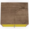 Pemberly Row 2-Drawer Wood Nightstand 2.0 in Yellow / Rustic Brown