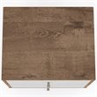 Pemberly Row 2-Drawer Wood Nightstand 2.0 in White / Rustic Brown