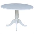 Pemberly Row Contemporary Drop Leaf Dining Table in White Finish