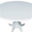 Pemberly Row Contemporary Drop Leaf Dining Table in White Finish