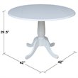 Pemberly Row Contemporary Drop Leaf Dining Table in White Finish