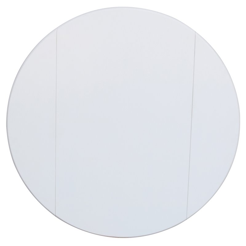 Pemberly Row Contemporary Drop Leaf Dining Table in White Finish