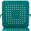 Pemberly Row Modern Metal Patio Chair in Turquoise (Set of 2)