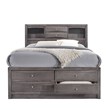 Pemberly Row Contemporary Queen 3 Piece Bedroom Set in Gray Finish