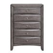 Pemberly Row Contemporary Queen 3 Piece Bedroom Set in Gray Finish