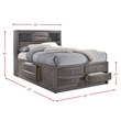Pemberly Row Contemporary Queen 3 Piece Bedroom Set in Gray Finish