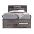 Pemberly Row Contemporary King 3 Piece Bedroom Set in Gray Finish