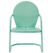 Pemberly Row Modern 3 Piece Metal Patio Conversation Set in Aqua