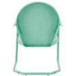 Pemberly Row Modern 3 Piece Metal Patio Conversation Set in Aqua