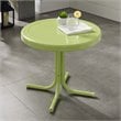 Pemberly Row Contemporary Metal Patio End Table in Key Lime Gloss