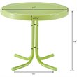 Pemberly Row Contemporary Metal Patio End Table in Key Lime Gloss