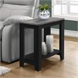 Pemberly Row Accent Table Side End Nightstand Lamp Living Room/Bedroom in Black
