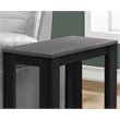 Pemberly Row Accent Table Side End Nightstand Lamp Living Room/Bedroom in Black