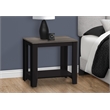 Pemberly Row Accent Table Side End Nightstand Lamp Living Room/Bedroom in Black