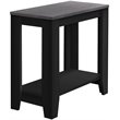 Pemberly Row Accent Table Side End Nightstand Lamp Living Room/Bedroom in Black