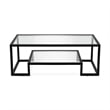 Pemberly Row Hollywood Regency Metal Black and Bronze Coffee Table