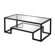 Pemberly Row Hollywood Regency Metal Black and Bronze Coffee Table