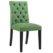 Pemberly Row Modern Tufted Dining Side Chair in Green (Set of 2)