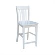 Pemberly Row Solid Wood Counter Height Stool in White - 24