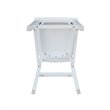 Pemberly Row Solid Wood Counter Height Stool in White - 24