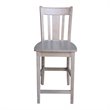 Pemberly Row Wood Counter Height Stool in Washed Gray Taupe - 24