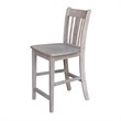 Pemberly Row Wood Counter Height Stool in Washed Gray Taupe - 24