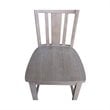 Pemberly Row Wood Counter Height Stool in Washed Gray Taupe - 24