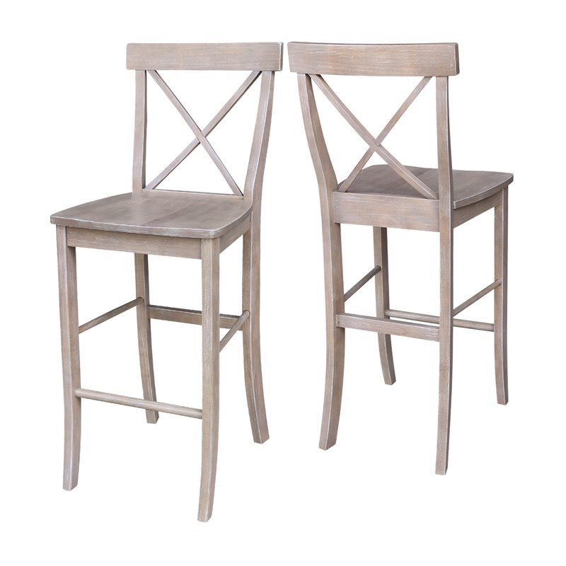 Pemberly Row Modern X-Back Bar height Stool - 30