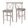 Pemberly Row Modern X-Back Bar height Stool - 30