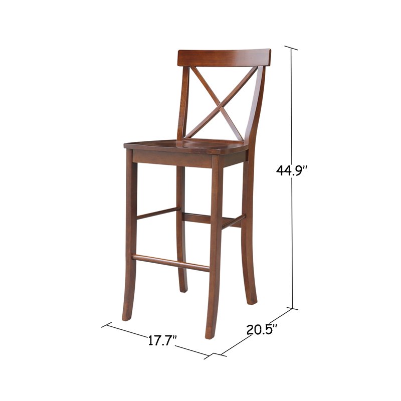 Pemberly Row X-Back Bar height Stool - 30