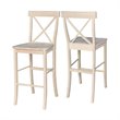 Pemberly Row Contemporary Wood X-Back Stool - 30