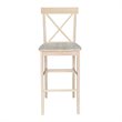 Pemberly Row Contemporary Wood X-Back Stool - 30