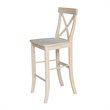 Pemberly Row Contemporary Wood X-Back Stool - 30