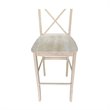 Pemberly Row Contemporary Wood X-Back Stool - 30
