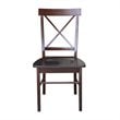 Pemberly Row Set of Two X-Back Chairs with Solid Wood Seats in Rich Mocha