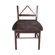Pemberly Row Set of Two X-Back Chairs with Solid Wood Seats in Rich Mocha