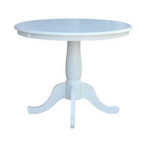 Pemberly Row Contemporary 36&quot Round Top Pedestal Table - 29.1&quotH