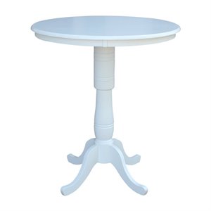Pemberly Row Contemporary 36&quot Round Top Pedestal Table - 41.1&quotH