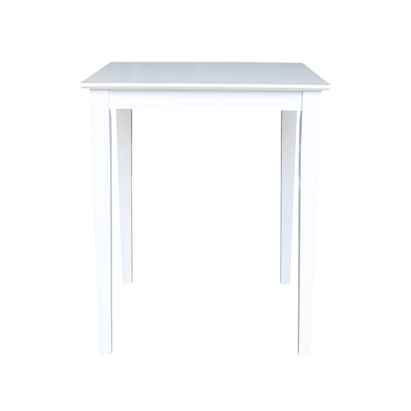 Pemberly Row Contemporary Solid Wood Top Table - Counter Height