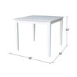 Pemberly Row Solid Wood Top Table - Dining Height - in White