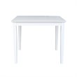Pemberly Row Solid Wood Top Table - Dining Height - in White