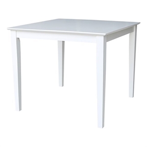 Pemberly Row Solid Wood Top Table - Dining Height - in White