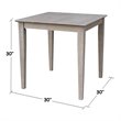Pemberly Row Contemporary Solid Wood Top Table - Dining Height