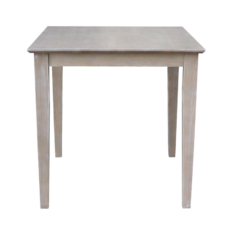 Pemberly Row Contemporary Solid Wood Top Table - Dining Height