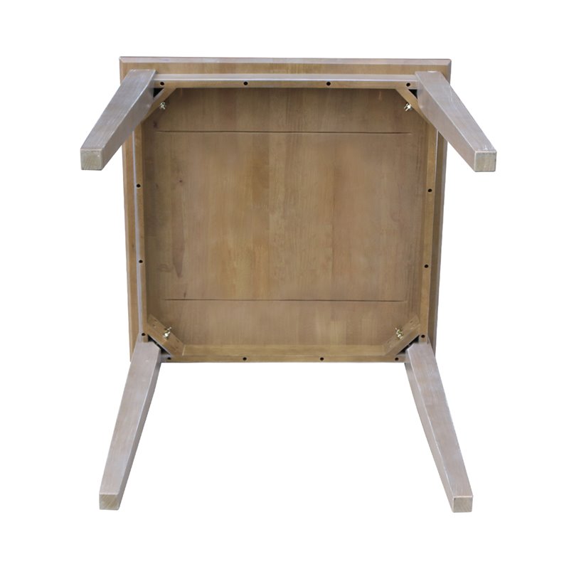 Pemberly Row Contemporary Solid Wood Top Table - Dining Height