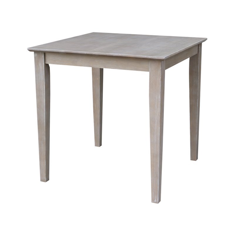 Pemberly Row Contemporary Solid Wood Top Table - Dining Height