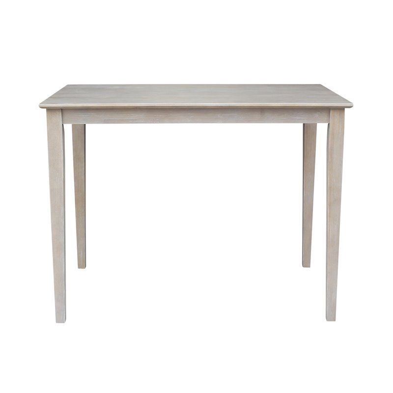 Pemberly Row Contemporary Solid Wood Top Table - Counter Height
