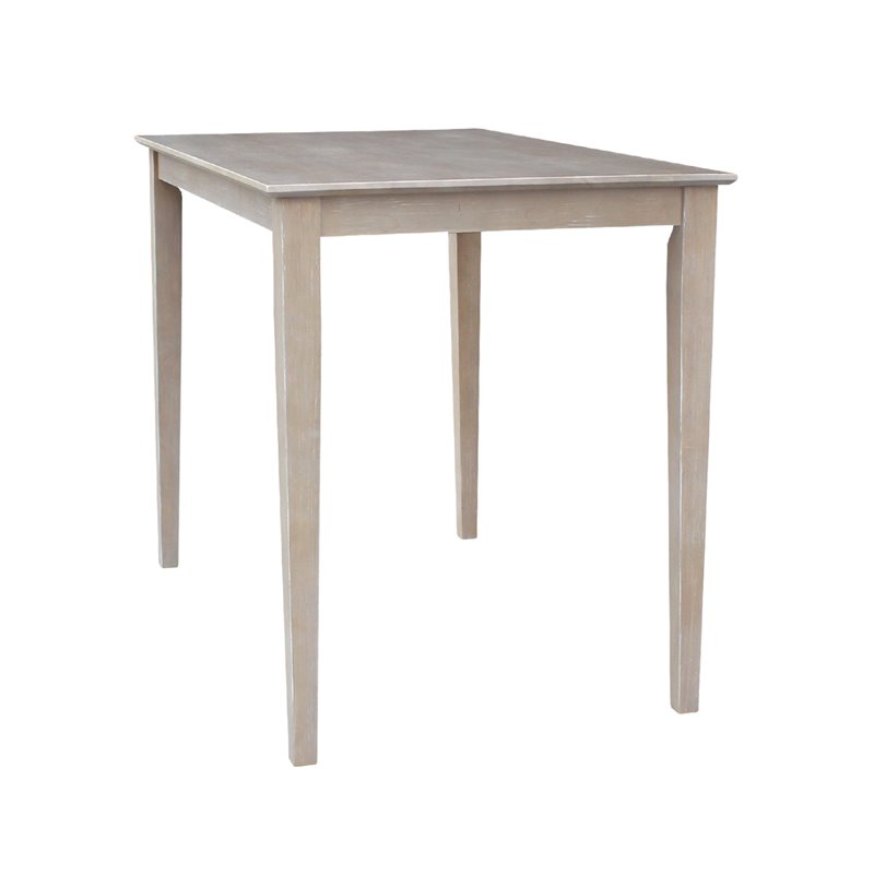Pemberly Row Contemporary Solid Wood Top Table - Counter Height