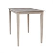Pemberly Row Contemporary Solid Wood Top Table - Counter Height